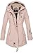 Produktbild Marikoo Damen Winter Jacke Winterjacke Mantel Outdoor wasserabweisend Softshell B614 [B614-Zimt-Rosa-Gr.L]