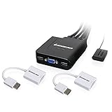 IOGEAR 2-Port VGA and DisplayPort Cable KVM Kit with Audio, GCS72DPKIT