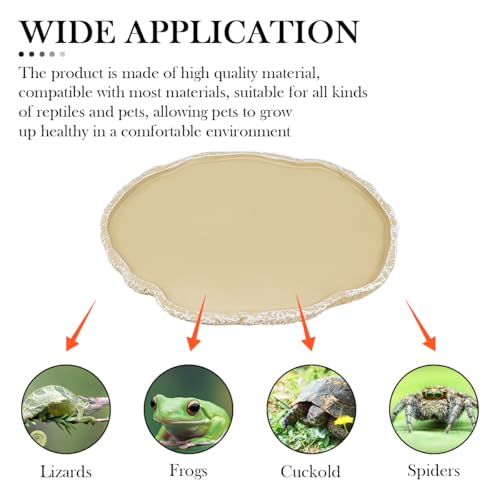 LNQ LUNIQI 1 Piece Reptile Water Bowl Pets Feeding Plate Reptile Feeding Bowl for Turtle Lizard Scorpion Snake Gecko - Image 4