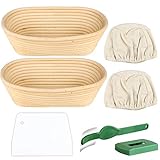 【Zubehörliste】Brotkorb x2, Leinenfutter x2, Teigplastikmesser x1, Teigedelstahlmesser x1