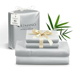 Twin Size Sheet Set, Viscose Bamboo Sheets for Bed Set 3pcs, 100% Viscose Derived from Bamboo, Hotel Luxury Silky & Cooling for Hot Sleepers, Deep Pocket Up to 17", Light Grey Light Grey Twi