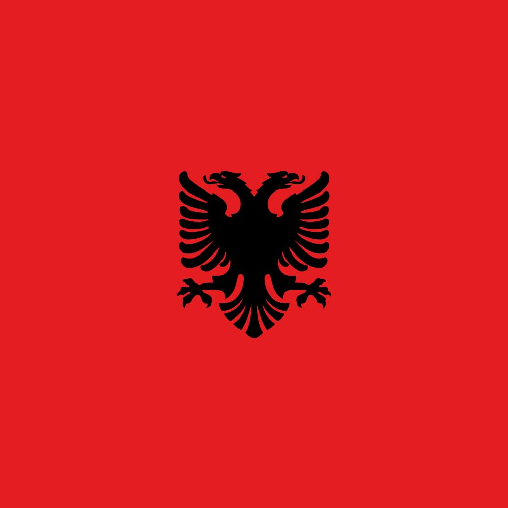 Drapeau Albania 1912-1937 grand format 120x120cm pour éviter les répliques floues