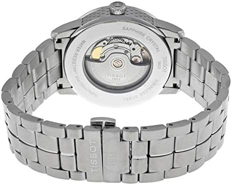 Miniatura 4 de Tissot Reloj de acero inoxidable T0864071103100 de lujo de 1.614in con esfera plateada, Plateado, Mecánico, cuerda automática
