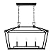 Savoy House 1-323-3-89 Townsend 3-Light Linear Chandelier in a Matte Black Finish (32" W x 21" H)
