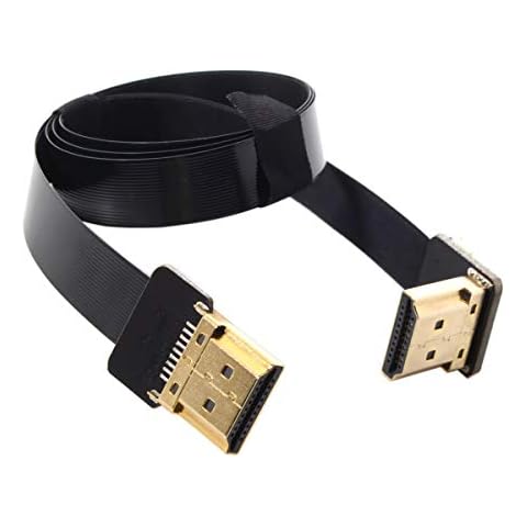 JSER CYFPV FPV HDMI macho a ángulo superior 90D HDMI macho HDTV FPC cable plano Cover