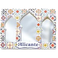 Alicante - Imán de Nevera con Espejo, Ciudad de Alicante,