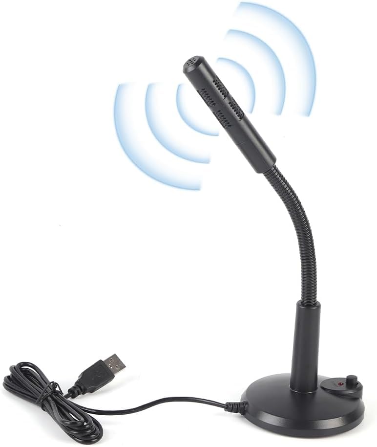 Image of SHOPEE Noise Cancelling USB Microphone 360 Degree Rotatable Laptop Microphone Noise Reduction for Microphone Computer, Laptop, Desktop Plug and Play Mic Record Games Singing Talking Karaoke