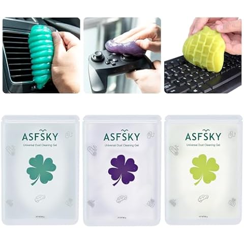 ASFSKY Cleaning Putty Car Cleaning Gel for Car Detailing Car Slime Cleaner Dust Cleaning Mud Universal Cleaning Gel for Vents, Dashboard, Car Cleaning Putty 3 Pack Cover