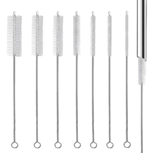 7 PCS 30cm Stück Strohhalm Reinigungsbürsten,Strohhalm Reinigungsbürst Bürste,Kleine Reinigungsbürste,Strohhalm Bürste,Flaschenbürste Klein, für Reinigen Kaffeevollautomat Düse Teekanne