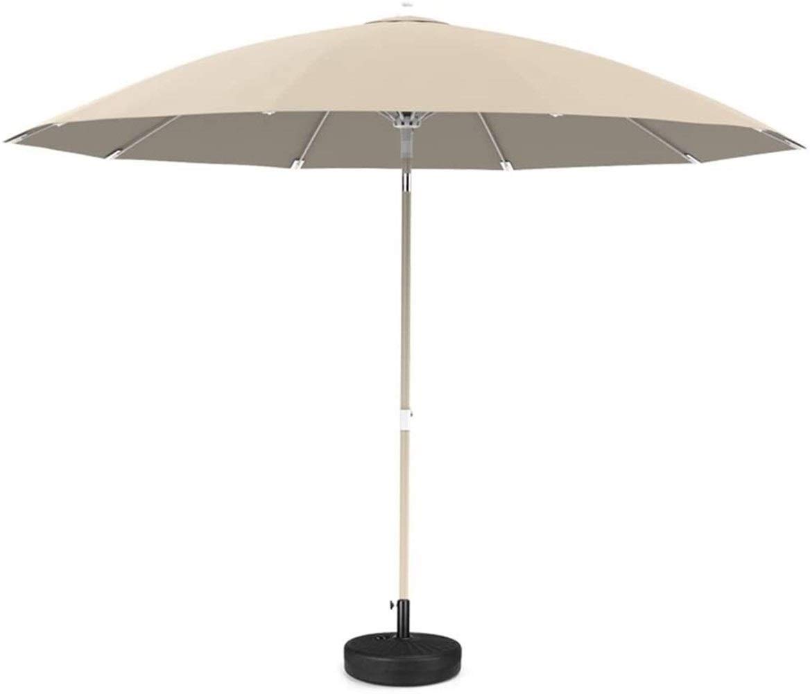 WDSOPK Outdoor Garden Parasols 9Ft with Push Button Tilt,Outdoor Patio Umbrella for Backyard Market Coffee Table,Fiberglass Rib(Khaki-A)