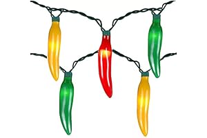 Christmas Cinco De Mayo 35 LED Multicolor Chili Pepper Lights