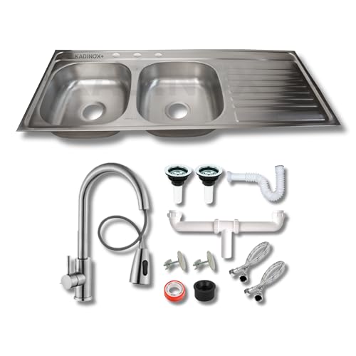Tarja doble tina acero inoxidable Marca KADINOX PLUS 7