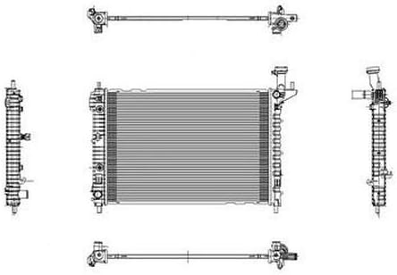 CPP Front Radiator Assembly for Buick Enclave, Chevrolet Traverse, GMC Acadia, Saturn Outlook GM3010512