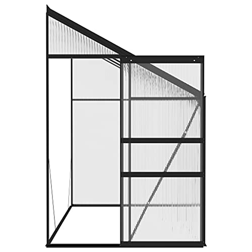 Yeziyiyfob 8X4X6.3 Ft Greenhouse Plastic Shed Green House For Plants Greenhouses For Outdoors Outside Heavy Duty Prefab House Garden Shed Aluminum Frame Polycarbonate Panels Uv-Resistant 177 Ft³ #TOP3
