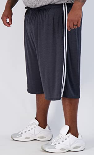 Image of Real Essentials Men's Big & Tall 3-Pack Dry Fit & Mesh Active Athletic Perfomance Shorts (3X-5X)