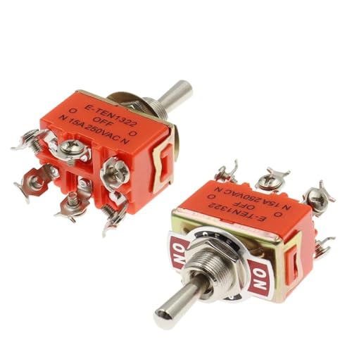 Interrupteur à bascule 3 positions E-TEN1322 pour sécuriser vos circuits 250V - 3