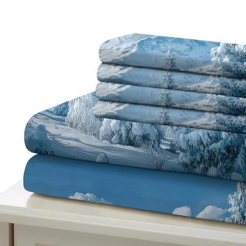 Parure de lit flocon de neige pour chambre de garçons et filles