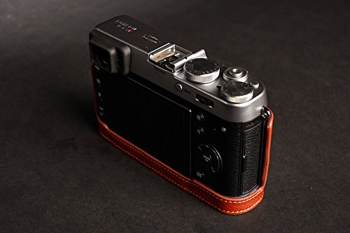 Handmade Genuine Real Leather Full Camera Case Bag Cover For Fujifilm X100T Brown Color #TOP7