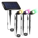 phonar Maulwurf vertreiber Maulwurfschreck Strahler Außen Solar Gartenleuchte Wühlmaus vertreiben LED Solarlampen RGB IP65 Wasserdicht Solar Gartenstrahler Niederspannungs Landschaftsbeleuchtung