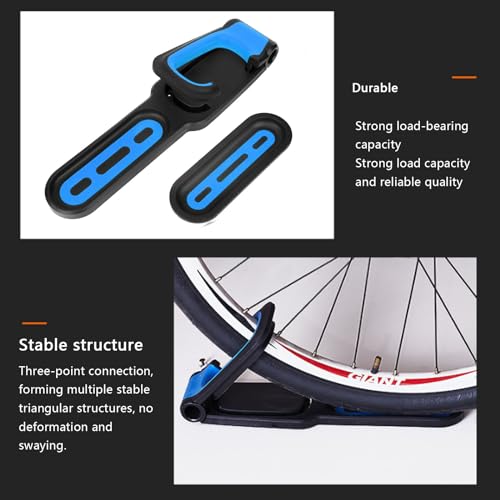 Betensh Bike Wall Mounts Bicycle Wall Mount With Wall Tyre Protectors Bicycle Storage Rack Garage Hanger Bike Organizer Cycling Rack for Road Bike,MTB - Image 3