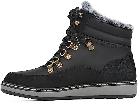 WHITE MOUNTAIN Women's Shoes Tamasha Lace-Up Hiker Bootie, Black/Fabric, 8.5 M | Image 3