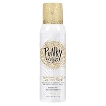 Punky Temporary Hair and Body Glitter Spray, Gold - Glitters Hairspray, Adds Shimmery Glow, Hair Glitter for Kids, Women, Men 3.5 oz