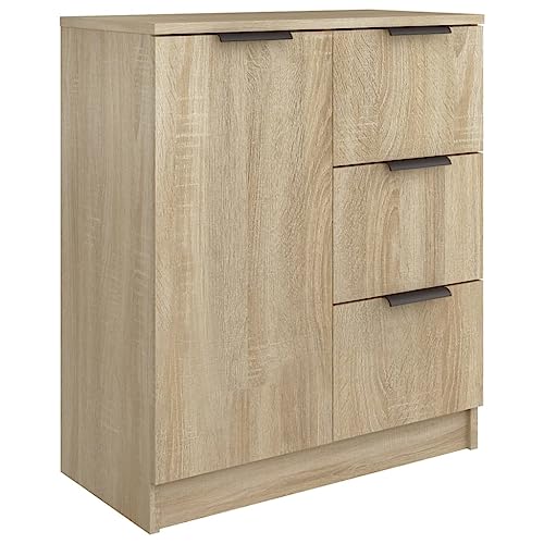 vidaXL Sideboard Kommode Anrichte Schrank Beistellschrank Mehrzweckschrank Standschrank Wohnzimmer Sonoma-Eiche 60x30x70cm Holzwerkstoff