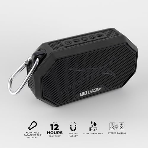 Image of Altec Lansing Portable Bluetooth Speaker HYDRAMINI 2.0, IP67 Waterproof, Portable Speaker, 12h Playtime, Wireless Pairing, USB-C Quick Charge, Magnetic Bluetooth, Voice Assistant Integration