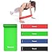 Yoassi Exercise Resistance Bands - 4 Resistance Loop bands & Long Fitness Stretch Band Yoga Straps Home Gym Workout For Legs Arms Pull Up Strength Training, Physical Therapy Theraband, Pilates w bag
