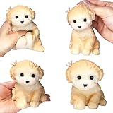Cute Fidget Toys Handmade Teddy Dog Squishy Toys,Stress Relief Squishies Mochi Squeeze Toys,Relieve Work Anxiety Squishy Toys Stress Relief Toy,Fidget Toys for Kids Adult (Teddy Dog)