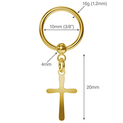 Bling Piercing BQCPBRRELCRGD-10MM