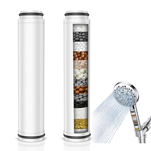 Vatex Shower Filter for Handheld Shower Head, 2 Pack Hand Held Replacement Shower Head Filter for Hard Water Remove Chlorine and Harmful Substances