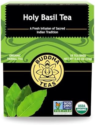 Buddha Teas Organic Holy Basil Tea - Herbal Tea, Caffeine Free