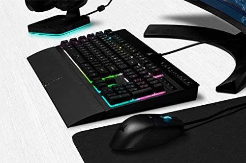 Corsair K55 RGB PRO XT Wired Membrane Gaming Keyboard (Dynamic RGB Backlight, 6 Macro Keys with Elgato Software Integration, IP42 Dust and Splash Protection) QWERTZ Black