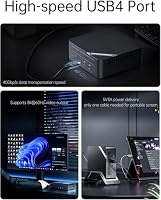 MINIS FORUM Venus Series UM773 Lite Mini PC, AMD Ryzen 7 7735HS 8C/16T bis zu 4,75 GHz Und AMD Radeon 680M(Grafikfrequenz 2200 MHz), 32GB DDR5/1TB SSD, HDMI×2/USB4 Port, RJ45 2,5G LAN, USB3.2×2 – Ansicht 3