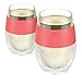 Host Wine Freeze Cooling Cups, Coral (Set of 2)