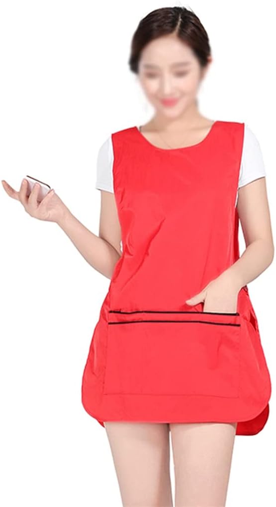 Sleeveless Robe Barber Shop Apron Haircut Apron Work Clothes Beautician Clothes Women (Color: C, Size: One Size) (B Free Size)