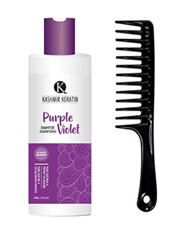 Kashmir Keratin Purple Violet Conditioner PLUS Wide Shampoo Comb