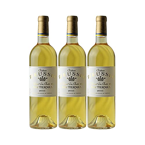 Château Rieussec Blanc 2016 - Appellation AOC Sauternes - Vin Doux Blanc de Bordeaux - Lot de 3x75cl - Cépages Sémillon, Sauvignon Blanc Cover