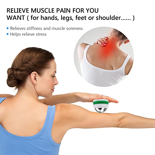 Ahier Cold Massage Roller Ball, Cold Therapy Relief, Free Rolling Removable Gel Ball Deep Tissue Massage Pain Relief, Great Tool For Back/Neck Pain, Muscles Recovery And Inflammation #TOP5
