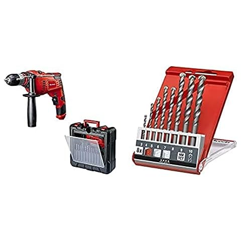 Einhell Schlagbohrmaschine TC-ID 1000 Kit (1010 W, 1 Gang, Bohrleistung Ø Holz 32 mm, Ø Metall 13 mm, Ø Beton 16 mm, 13 mm Schnellspannbohrfutter, inkl. Koffer, 8-tlg. Steinbohrer-Satz) Cover