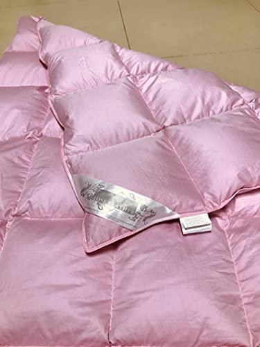 Rose Feather 20171130014 Toddler/Travel/Crib Goose Down Comforter Duvet/Blanket Multifunctional,100% Organic Cotton Washable Unisex Kids,All Season,Pink 47X60 thumb #2