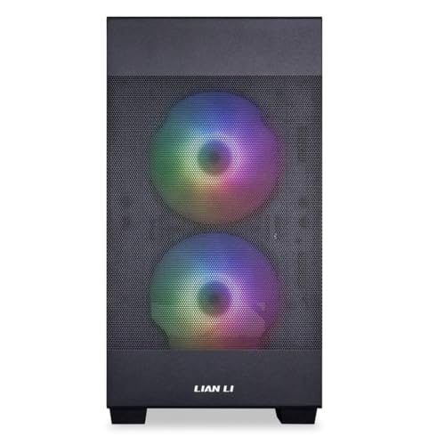 Image of Lian Li Lancool 205M Mesh Mid- Tower Computer Case /Gaming Cabinet - Black | Support Micro ATX /Mini-ITX | Pre-Installed 2 x 140mm ARGB PWM Front Fans - G99.OE744MX.in