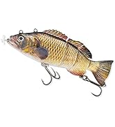 Robotic Swimming Lure,ODS Electric Fishing Lure 4 Segment Jointed Swimbait USB Rechargeable Robot...