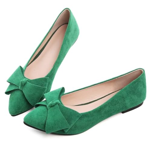 Image of TN TANGNEST Flats Shoes Women Comfort Casual Loafers | Classic Pointed Toe Bowknot Flats Cute Slip On Flats, Wear to Work Travel Walk