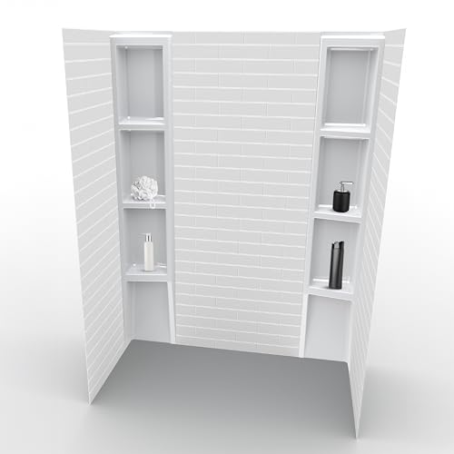 Best Waterproof Shower Wall Panels: Top Picks & Reviews 13 Noah William Home White Acrylic Shower Wall Surround D36 x W60 x...