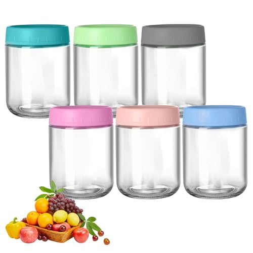 Bocal avoine de nuit étanche de 500 ml avec couvercle multicolore pour condiments