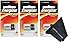 My Battery Supplier Energizer A544 6-Volt Photo Battery 3 Pack with Cloth - with Loopacell Brand Microfiber Cleaning Cloth Ultra Smooth, Colors May Vary
