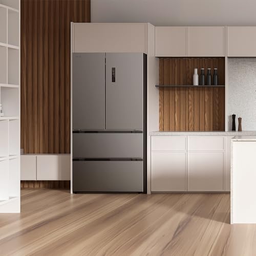 Cecotec Kühlschrank für Französische Tür, Edelstahl, 510 Liter, Bolero CoolMarket FD 510 Inox E. 183 cm hoch, 84 cm breit, Invertermotor, Fast Cooling und Fast Freezing, MultiAirFlow, Total NoRost