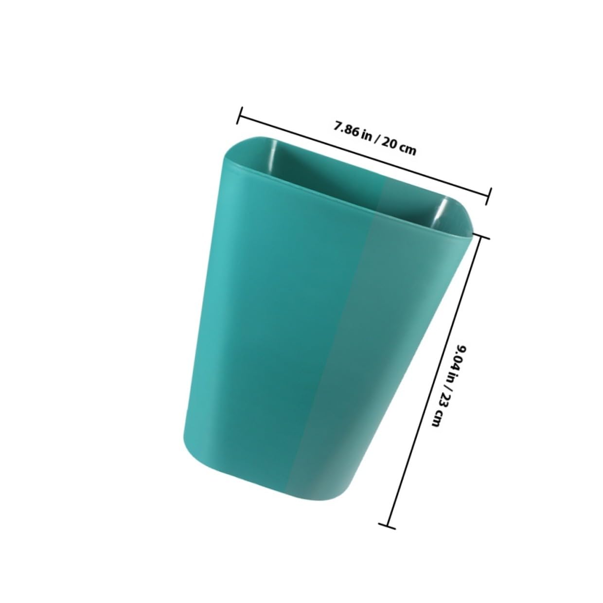 NUOBESTY 3pcs Blue Small Outdoor Trash Can Set Square Open Top Waste Bins for Office Bedroom Bathroom Storage and Organization